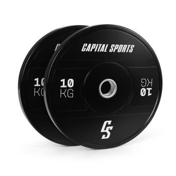 Capital Sports Elongate 2020, obciążenia, 2 x 10 kg, twarda guma, 50,4 mm