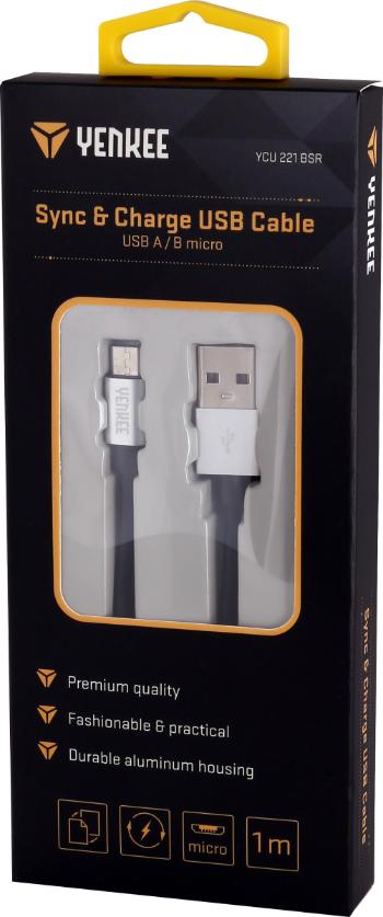 Kabel USB do synchronizacji i ładowania 1m - czarny - Rozmiar 1 m