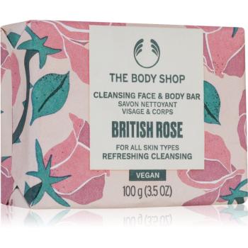 The Body Shop British Rose mydło w kostce do ciała i twarzy 100 g