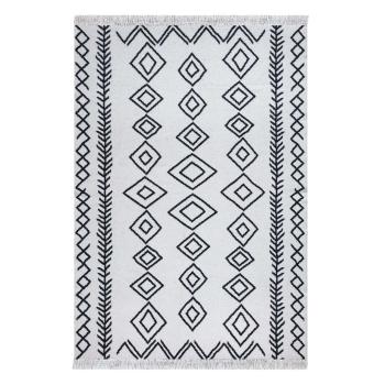 Biało-czarny bawełniany dywan Oyo home Duo, 80 x 150 cm