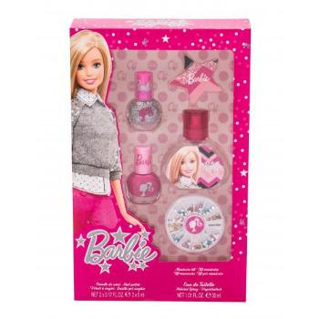 Barbie Barbie zestaw Edt 30 ml + Lakier do paznokci 2 x 5 ml + Ozdobne kamyczki na paznokcie dla dzieci