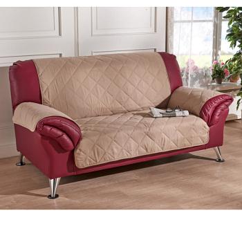 Narzuta na sofę 2-osobową - beżowa - Rozmiar 223x179cm