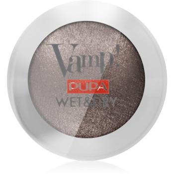 Pupa Vamp! Wet&Dry cienie do oczu do nakładania na mokro i sucho z perłowym blaskiem odcień 105 Warm Brown 1 g