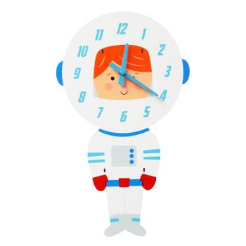 Drewniany zegar ścienny dla dzieci Rex London Astronaut