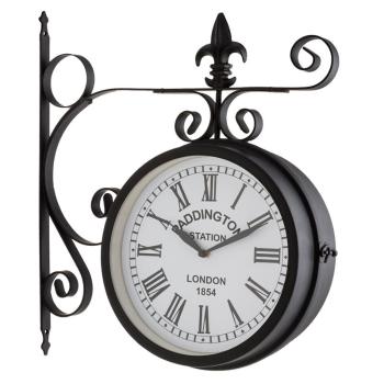 Blumfeldt Paddington, zegar ścienny, zegar dworcowy, zegar ogrodowy, 41 x 45 x 11 cm, vintage