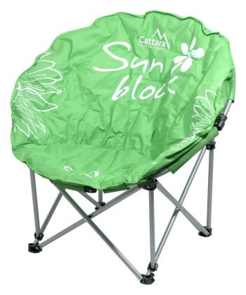 Składane krzesło kempingowe FLOWERS - zielone - Rozmiar 85 x 44 x 81 cm, 3,85 kg