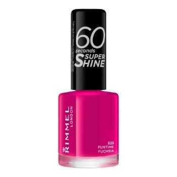 Rimmel London 60 Seconds Super Shine 8 ml lakier do paznokci dla kobiet 323 Funtime Fuchsia
