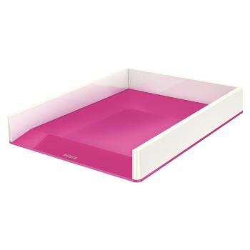 Biało-różowa półka na dokumenty Leitz WOW