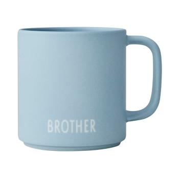 Błękitny porcelanowy kubek Design Letters Siblings Brother