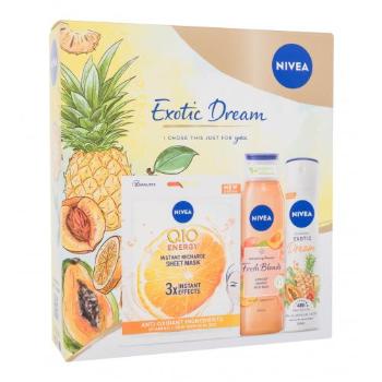 Nivea Exotic Dream zestaw Żel pod prysznic 300 ml + antyperspirant 150 ml + maseczka w płachcie 1 szt. dla kobiet