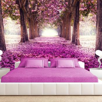 Tapeta samoprzylepna różowy park - Różowa ścieżka