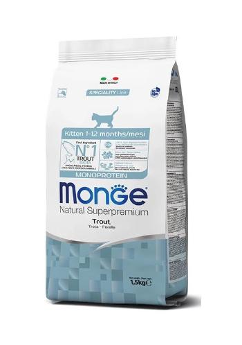 MONGE Monoprotein Kitten karma dla kociąt z pstrągiem 400g