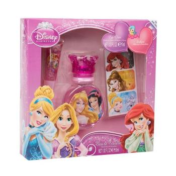 Disney Princess Princess zestaw Edt 30 ml + Błyszczyk do ust 7 ml + Naklejki dla dzieci Uszkodzone pudełko