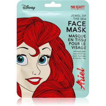 Mad Beauty Disney Princess Ariel maska nawilżająca w płacie z wyciągiem z ogórka 25 ml