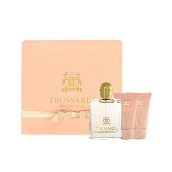 Trussardi Delicate Rose zestaw Edt 30ml + 30ml Body lotion + 30ml Body lotion dla kobiet Uszkodzone pudełko