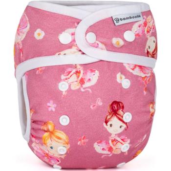 Bamboolik Night Fitted Diaper with Absorbing Insert Ballerinas