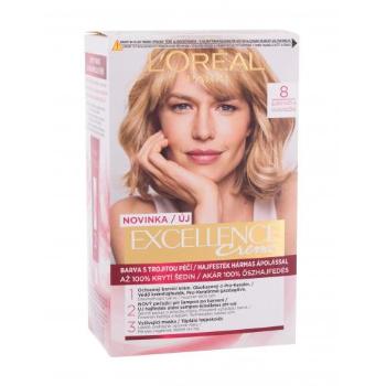 L'Oréal Paris Excellence Creme Triple Protection 48 ml farba do włosów dla kobiet Uszkodzone pudełko 8 Natural Light Blonde