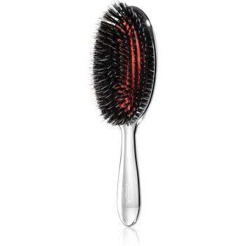 Janeke Chromium Line Air-Cushioned Brush with Bristles and Nylon Reinforcement owalna szczotka do włosów 22 x 7 cm