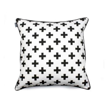 Czarno-biała poszewka na poduszkę WeLoveBeds Sharp Black White, 60x60 cm