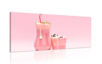 Obraz różowy koktajl - 100x50