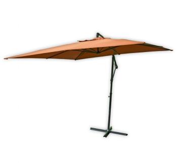 Metalowy parasol 270 cm - terracota