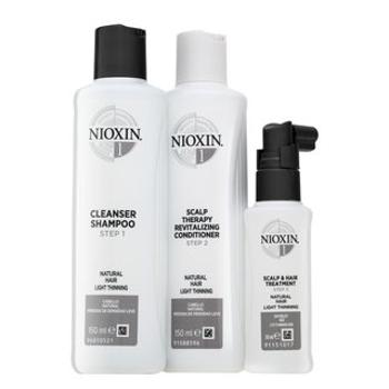 Nioxin System 1 Trial Kit zestaw do włosów poddanych obróbce chemicznej 150 ml + 150 ml + 50 ml