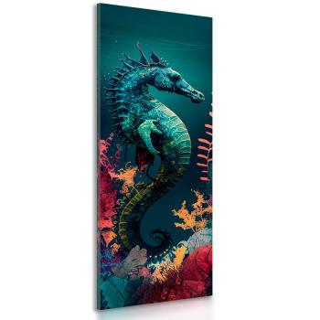 Obraz morski konik w świecie surrealizmu - 45x135