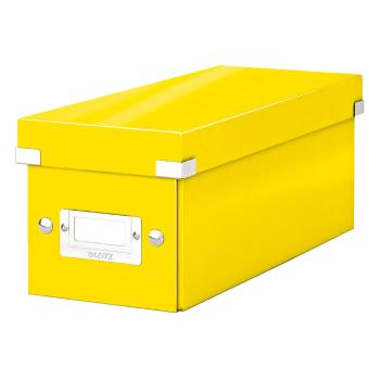 Żółte pudełko do przechowywania z pokrywką Click&Store – Leitz