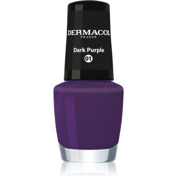 Dermacol Mini lakier do paznokci odcień 01 Dark Purple 5 ml