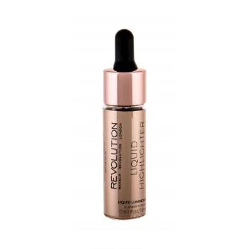 Makeup Revolution London Liquid Highlighter 18 ml rozświetlacz dla kobiet Luminous Gold