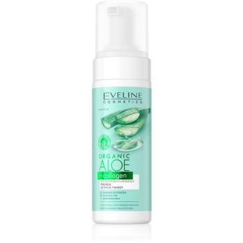 Eveline Cosmetics Organic Aloe+Collagen pianka oczyszczająca o działaniu uspokajającym 150 ml