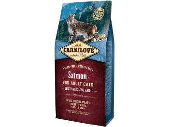 CARNILOVE Sensitive &amp; Long Hair karma dla kotów długowłosych z łososiem 6 kg