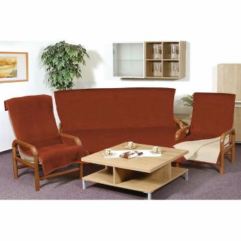 Bellatex Narzuty na kanapę i fotele Kira terra, 150 x 200 cm, 2 szt. 65 x 150 cm