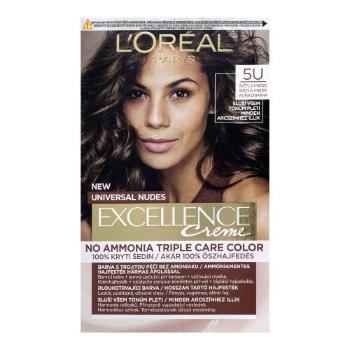 L'Oréal Paris Excellence Creme Triple Protection 48 ml farba do włosów dla kobiet 5U Light Brown
