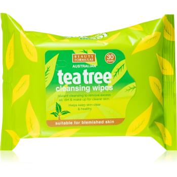 Beauty Formulas Tea Tree mineralne chusteczki oczyszczające 30 szt.
