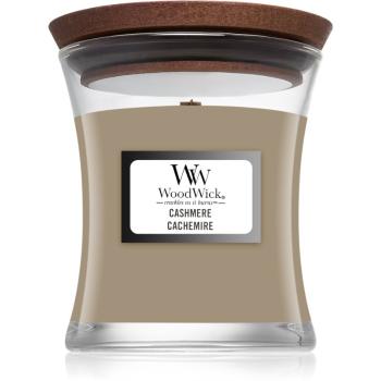 Woodwick Cashmere świeczka zapachowa z drewnianym knotem 85 g