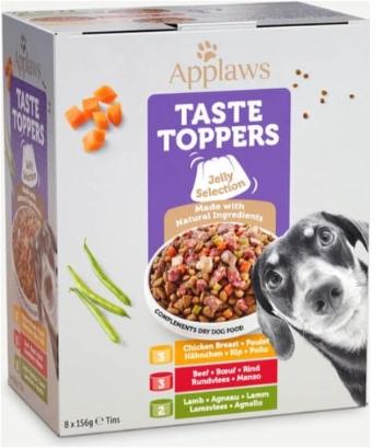 APPLAWS Taste Toppers Multipack puszek w galaretce dla psów 8x156g