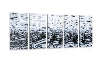 5-częściowy obraz tekstura wody - 100x50