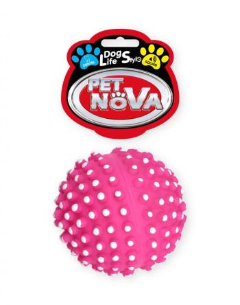 PET NOVA Piłka jeż z wypustkami dla psa 6,5 cm różowa