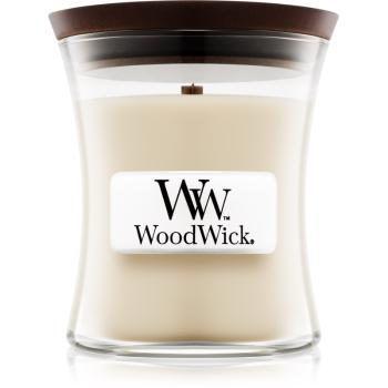 Woodwick Linen świeczka zapachowa z drewnianym knotem 85 g