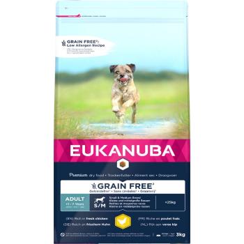 EUKANUBA Adult Grain Free S/M Rasy małe i średnie 3 kg