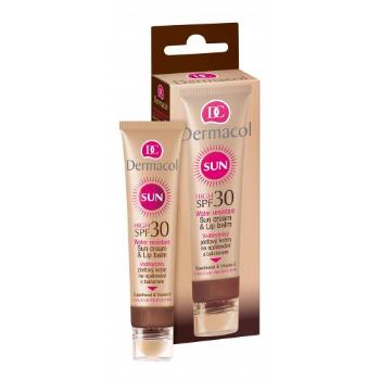 Dermacol Sun Cream & Lip Balm SPF30 30 ml preparat do opalania twarzy dla kobiet Uszkodzone pudełko