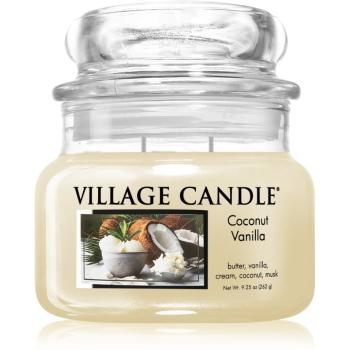 Village Candle Coconut Vanilla świeczka zapachowa (Glass Lid) 262 g