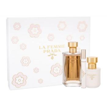 Prada La Femme zestaw Edp 100 ml + Edp 10 ml + Mleczko do ciała 100 ml dla kobiet Uszkodzone pudełko