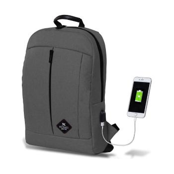 Szary plecak z portem USB My Valice GALAXY Smart Bag