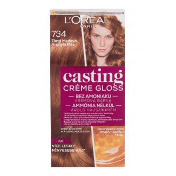 L'Oréal Paris Casting Creme Gloss 48 ml farba do włosów dla kobiet Uszkodzone pudełko 734 Golden Honey