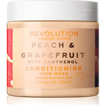 Revolution Haircare Hair Mask Peach & Grapefruit maseczka nawilżająca i rozświetlająca do włosów 200 ml