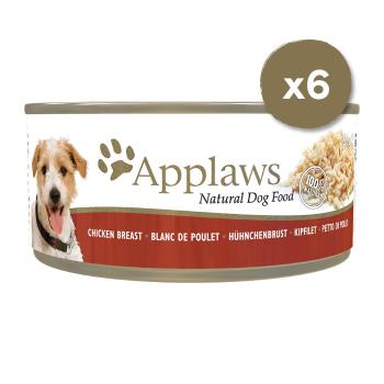 APPLAWS Dog Tin 6 x 156 g mokra karma dla psa z piersią z kurczaka i ryżem