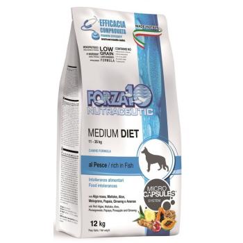 FORZA10 Medium Diet z rybą hipoalergiczna sucha karma dla dorosłych psów średnich ras 12 kg