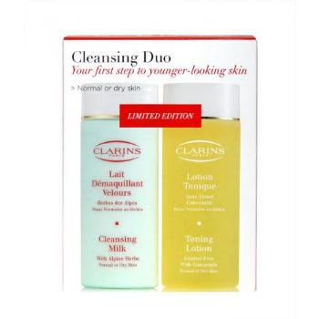 Clarins Cleansing Milk zestaw Cleansin Milk 200ml + Toning Lotion 200ml (do skóry suchej) dla kobiet